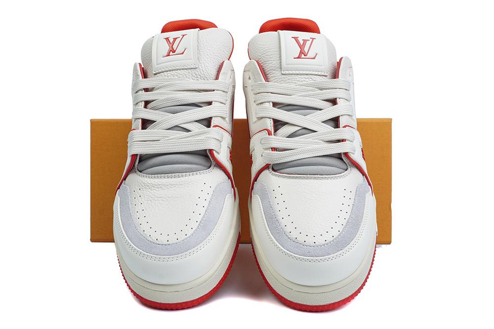 PK god Louis Vuitton LV Trainer #54 Signature RED White retail materials ready to ship